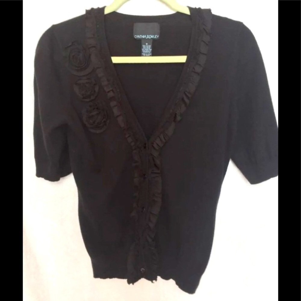 Cynthia Rowley knit top button front